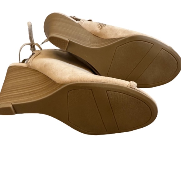 LC LAUREN CONRAD Bergenia Boots Lace Up Size Zip Bohemian Nude Tan Size 8 - Picture 6 of 9